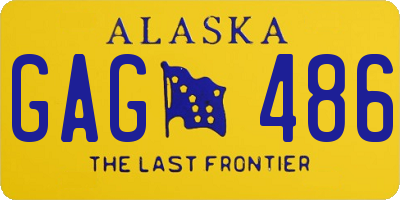 AK license plate GAG486