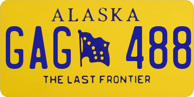 AK license plate GAG488