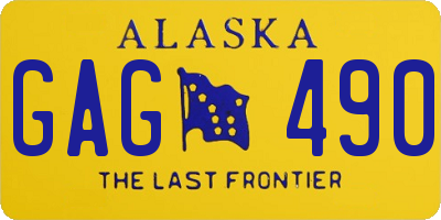 AK license plate GAG490