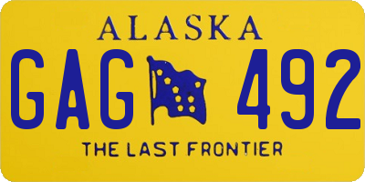 AK license plate GAG492