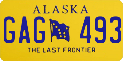 AK license plate GAG493