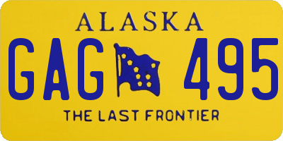 AK license plate GAG495