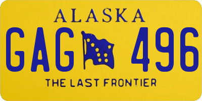 AK license plate GAG496