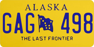 AK license plate GAG498