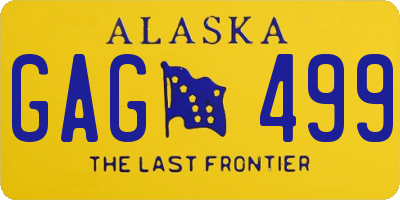 AK license plate GAG499
