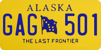 AK license plate GAG501