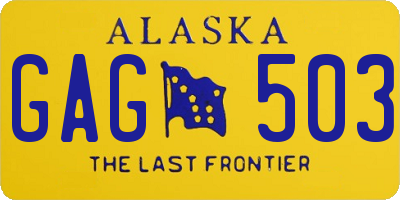 AK license plate GAG503