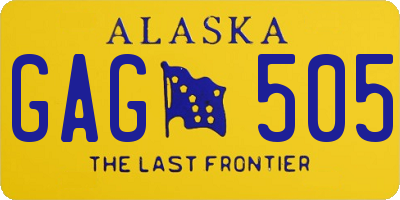 AK license plate GAG505