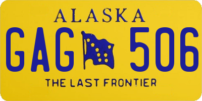 AK license plate GAG506