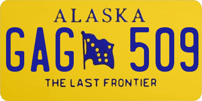 AK license plate GAG509