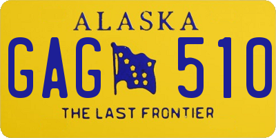 AK license plate GAG510