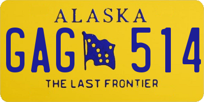 AK license plate GAG514