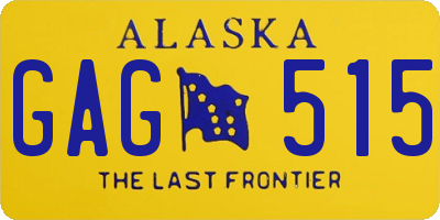 AK license plate GAG515