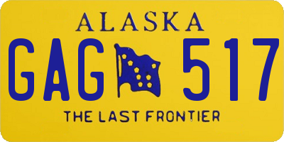 AK license plate GAG517