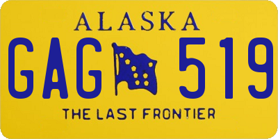 AK license plate GAG519