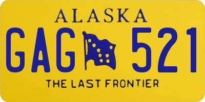 AK license plate GAG521