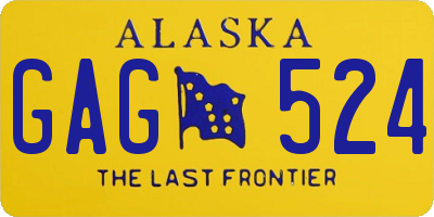 AK license plate GAG524