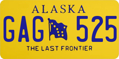 AK license plate GAG525