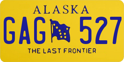 AK license plate GAG527