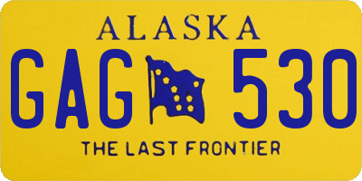 AK license plate GAG530