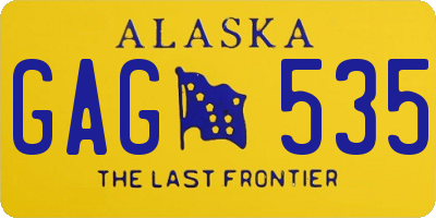 AK license plate GAG535