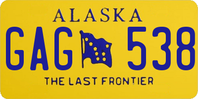 AK license plate GAG538