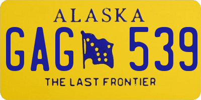 AK license plate GAG539
