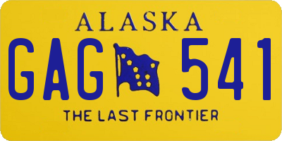 AK license plate GAG541