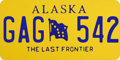 AK license plate GAG542