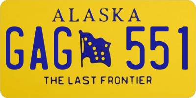 AK license plate GAG551