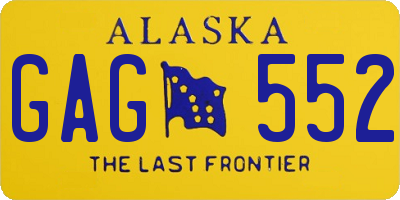 AK license plate GAG552