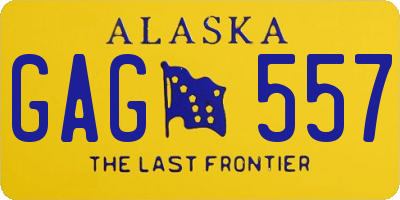 AK license plate GAG557