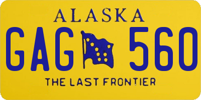 AK license plate GAG560