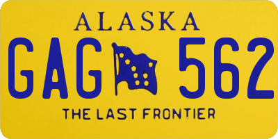 AK license plate GAG562