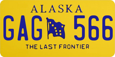 AK license plate GAG566