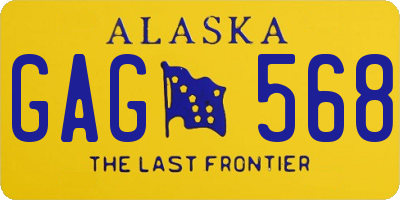 AK license plate GAG568