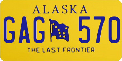 AK license plate GAG570