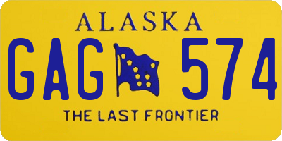 AK license plate GAG574