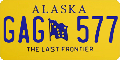 AK license plate GAG577