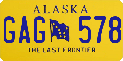 AK license plate GAG578