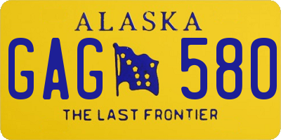 AK license plate GAG580