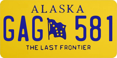 AK license plate GAG581