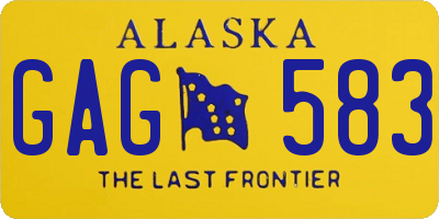 AK license plate GAG583