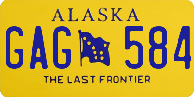 AK license plate GAG584