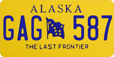 AK license plate GAG587