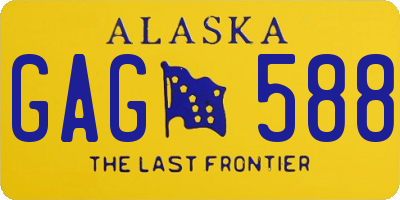 AK license plate GAG588