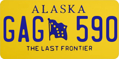 AK license plate GAG590