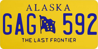 AK license plate GAG592