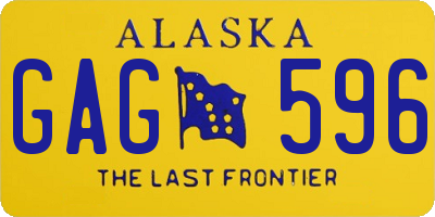 AK license plate GAG596