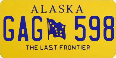 AK license plate GAG598